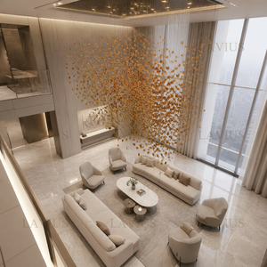 New Product Customized Indoor Project Lighting Hotel Lobby Villa Modern Crystal LED <strong>Chandelier</strong> - Product Image 6