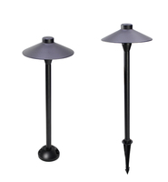 Lampe LED COB 7W pour allée de jardin extérieure, style champignon, 12V 24V basse tension, corps en aluminium, alimentation électrique, gris/noir