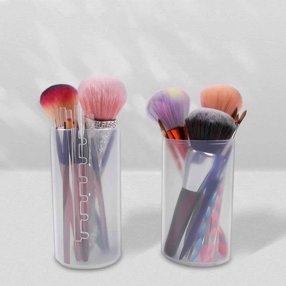 Cylinder Makeup Brush and Tool Case Durable Versatile