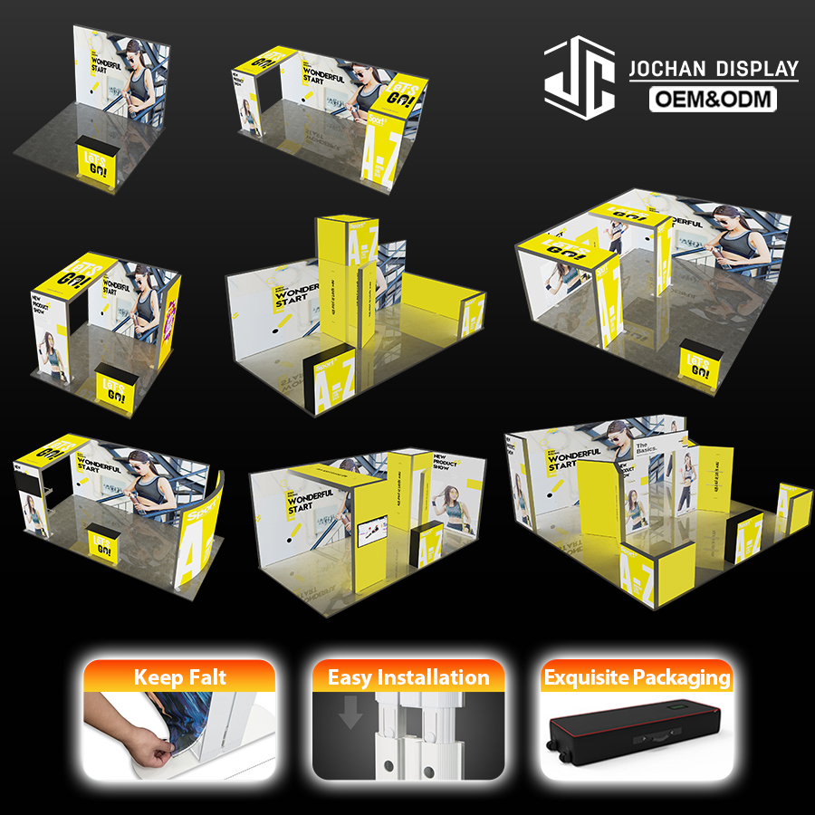 Factory Printed Custom 3x3 3x6 10x10 10x20 PVC Panel Backdrop Frame Banner Expo Exhibition Booth Stand Trade Show Display
