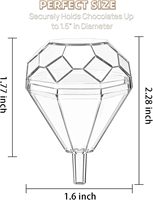 Cajas para Bombones, Porta Bombones Transparentes con Forma de Diamante, Porta Ramos de Bombones, Envoltorios para Dulces, para Bodas y San Valentín