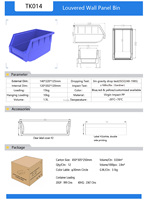 Contenedor de Almacenamiento Industrial Resistente, Plástico, Antiestático, ESD, Ahorra Espacio, Duradero, Multifuncional para Logística