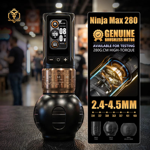 Máquina de Tatuaje Profesional Inalámbrica <span class=keywords><strong>Ambition</strong></span> Soldier Pro 520 2.2-4.2mm VS Ninja Max 280 2.4-4.5mm con Carrera Ajustable, Tipo Pluma - Product Image 5