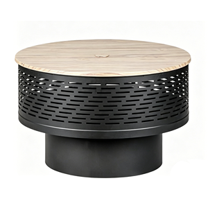 Wood Burning Fire Pits with Grill & Lid Fire Pit <b>Table</b> for Outside with Functions for BBQ,<b>Table</b> and Bonfire Mail Order Pack - Product Image 1