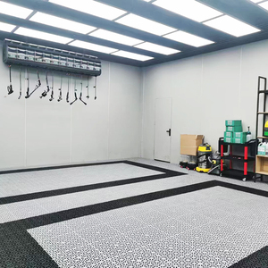 Kit complet clé en main <span class=keywords><strong>pour</strong></span> station de detailing automobile à double poste, avec enrouleur de tuyau de plafond, panneau lumineux LED et grille de sol drainante emboîtable - Product Image 5
