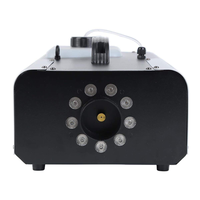 Machine à fumée à brouillard LED 3 en 1 RGB 9 pièces avec télécommande filaire 1500w pour scène, fête, divertissement, DJ, discothèque, boîte de nuit