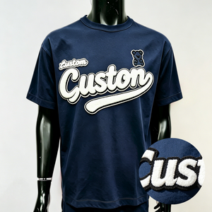 T-Shirt Unisex con Ricamo Personalizzato, Anti-Piega, Traspirante, con Patch in Ciniglia, Magliette Ricamate per Uomo - Product Image 4