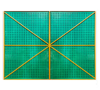 Filet de protection pour structure d'escalade, châssis extérieur en acier perforé anti-chute pour chantier, conception graphique, garantie 1 an