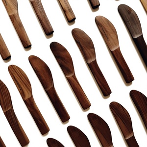 Cuchillo para Queso de Madera con Mango de Madera, Diseño Moderno y Minimalista, Ecológico, Acabado Pulido Espejo, Espátula para Mantequilla, Vajilla para Bodas AZ ENTERPRISES - Product Image 1