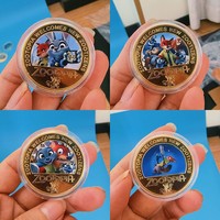 Pièce de monnaie et médaillon commémoratifs Anime Zootopia, artisanat en fer, objet de collection, petit cadeau pour enfants avec impression en relief