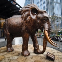 Sculpture d'éléphant en cuivre sur mesure, grande taille, sculptée à la main, statues en bronze et laiton, artisanat métallique à vendre
