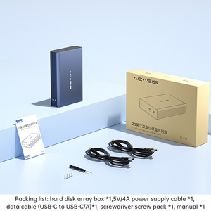 Tùy chỉnh 2.5 inch kép đĩa bên ngoài bao vây Sata & 12TB Hỗ trợ đĩa cứng & SSD <span class=keywords><strong>RAID</strong></span> tủ với USB 3.0 nhôm trường hợp - Product Image 6