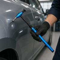Marteau télescopique réglable PDR, outil de réparation de bosses de carrosserie sans peinture en fibre de carbone avec 5 embouts interchangeables