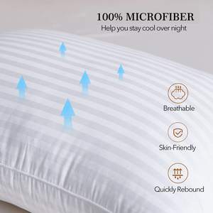 중국 도매 호텔 질 100% 년 면 여분 연약한 박탈 베개 침대 자는 베개 - Product Image 4