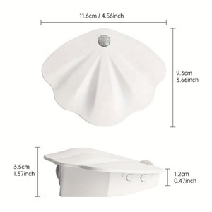 Smart Shell-shaped Human Body <b>Motion</b> <b>Sensor</b> Wall <b>Light</b> Decoration Wireless Night <b>Light</b> Lamp Indoor for Bedroom Bedside - Product Image 3