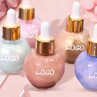 Nouvel arrivage Logo personnalisé Marque privée Fairy Shimmer Liquid Highlight Surligneur étanche à l'huile chatoyante pour le corps et le visage