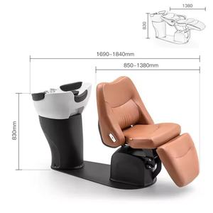 Luxury Beauty Salon Furniture Barbershop Massage Shampoo <b>Chair</b> Electric <b>Reclining</b> Rotating Head Spa Washing <b>Chair</b> Modern - Product Image 3