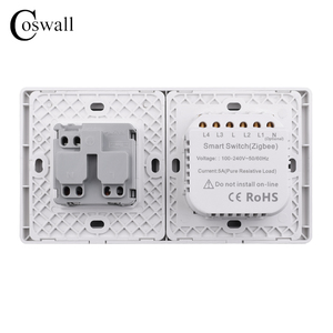 Coswall 151 Wifi <span class=keywords><strong>RF</strong></span> 2 Gang 1 Way Interruptor táctil Enchufe de pared Panel de cristal Salida de Israel - Product Image 2