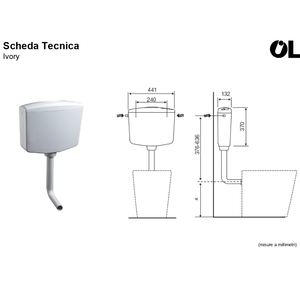 Panneau de chasse d'eau Hivory à double chasse avec bouton marche/arrêt pour toilettes de salle de bain - Product Image 2