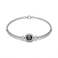 Bracelet tendance unisexe en laiton fait main avec incrustations de cristaux, perles ajustables, idéal pour les fêtes, cadeau créatif et élégant