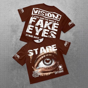 Camiseta de manga corta para hombre con estampado 3D de ojos falsos de Vision, poliéster transpirable, cuello redondo, moda urbana - Product Image 3