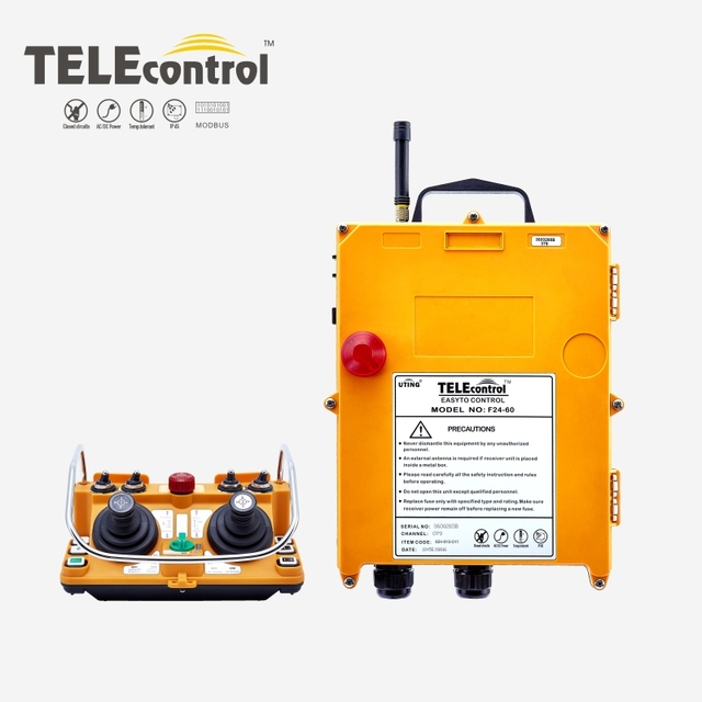 Radio Remote Control of F24-60 Electric Hoist with Control Lever for Tower Crane
