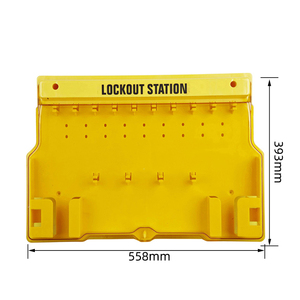 Support mural pour 20 stations de verrouillage avec serrures pour la sécurité industrielle (LOTO) - Product Image 2