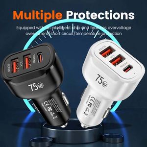 Essential Three-Port Type-C + 2 <b>USB</b> PD30W QC3.0 Magnetic Car Charger with Fast Charging for Laptop & Camera - Product Image 4