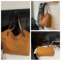 Sac à main de voyage personnalisé, nouvelle mode vintage, grande capacité, couleur unie, sac bandoulière décontracté, sac fourre-tout en daim imperméable