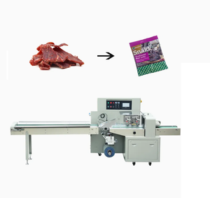 Máquina Envolvedora Horizontal Automática de Alta Velocidad para Snacks/Carne Seca, Máquina para Envolver Pechuga de Pollo y Snacks Liofilizados en Bolsas de Plástico/Papel - Product Image 1