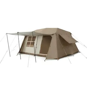5-8 אנשים משפחה ניידת אוהל קמפינג אוהלי קמפינג חיצוני כבד עמיד לשמש אוהל קמפינג עמיד למים לאירועי מסיבה