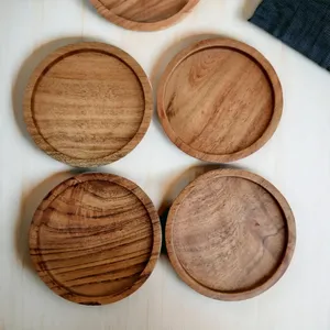 Posavasos de madera natural, suave pulido, respetuoso con el medio ambiente y reutilizable, alfombrillas para bebidas para mesa de comedor, mesa de centro o protección de escritorio - Product Image 5