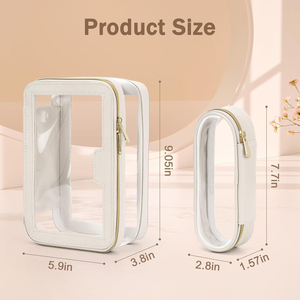 Estuche de Maquillaje de Viaje, Estuche Cosmético Transparente, Bolsa de Belleza Impermeable, Organizador de Maquillaje para Mujer, Bolsa de Maquillaje de Vinilo - Product Image 5