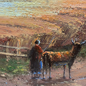 20 In× 24 in dipinti ad olio d'arte dipinti a mano 100% paesaggio classico del campo - Product Image 1