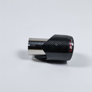 Embout d'échappement de voiture en acier inoxydable 105MM en Fiber de carbone Style poisson <span class=keywords><strong>volant</strong></span> embout de silencieux poli pour Modification automatique - Product Image 6