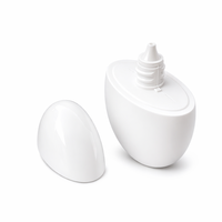 Flacon rond en plastique de 50 ml pour crème solaire, avec bouchon à vis rond, emballage cosmétique