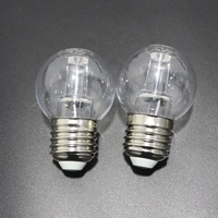 Ampoule LED G45 E27 à intensité variable, blanc chaud 2200K, lampe à lentille 1W, remplacement pour guirlandes lumineuses d'extérieur