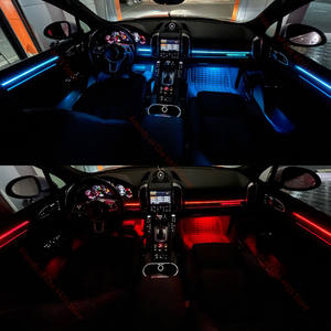 Lumière d'ambiance LED pour Porsche Cayenne 958.1 958.2 <span class=keywords><strong>2010</strong></span> 2011 2012 2013 2014 2015 2016 2017, lampe d'ambiance d'intérieur 64 couleurs - Product Image 5