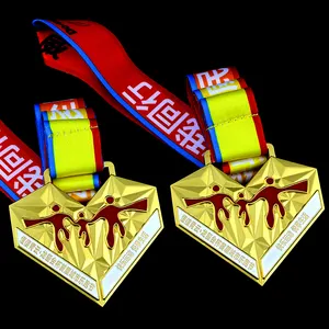 Hersteller Design Custom Marathon Kids Fun Familien lauf Mountain Climb Sport Award Metall Kupfer medaillen