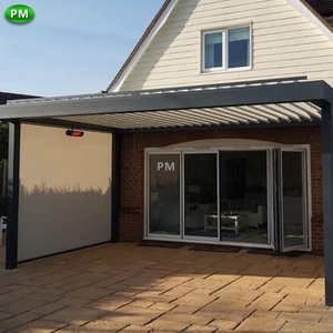 Moderne Metalen Pergola Bioclimatica Dak Louver Automatische Buiten Tuinhuisje 2-20% Korting Zwart Vrijdag Poedercoating Voor Balkon - Product Image 1