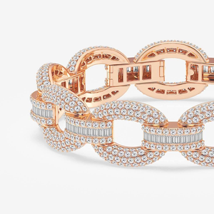 Pulsera de Eslabones con Pavé de Diamantes Cultivados en Laboratorio, 11 CTW, 7 Pulgadas, Joyería Fina Elegante y Brillante para Mujer - Product Image 1