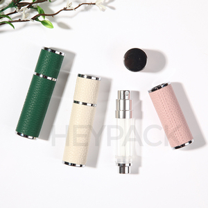 Atomizador de Perfume de viaje portátil de 5ml, cuerpo de cuero, diseño Redondo, estilo Spray, fragancia, botella de vidrio recargable, atomizador de Perfume - Product Image 6
