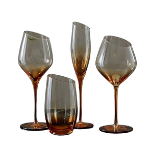 Verres à <span class=keywords><strong>vin</strong></span> longs en cristal modernes pour <span class=keywords><strong>vin</strong></span> <span class=keywords><strong>rouge</strong></span> et cocktails, colorés ambre et gris, pour la maison, <span class=keywords><strong>les</strong></span> fêtes, <span class=keywords><strong>les</strong></span> mariages, la cuisine, cadeaux durables - Product Image 1