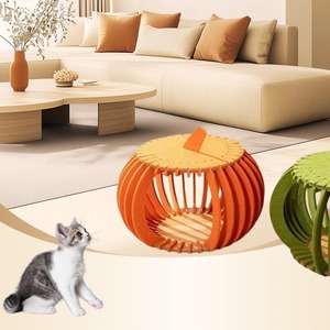 Prix direct usine en forme de citrouille feutre <span class=keywords><strong>chat</strong></span> grotte mignon lit pour animaux de compagnie pour chats en forme de citrouille - Product Image 4