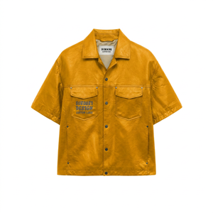 Chaqueta de Cuero PU de Manga Corta con Botones, Talla Grande, para Hombre, con Logotipo Personalizado OEM/ODM, Impresión Gráfica, 2026 - Product Image 6