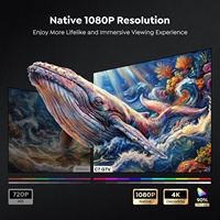 Proyector Full HD 1080P con Certificación Google-TV, Cine en Casa, Videojuegos 4K, Películas, Reuniones, Proyector para Exteriores de 350 ANSI, Wifi, Beamer