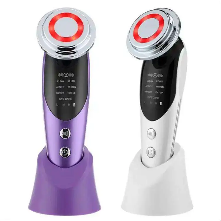 New Beauty 7 in 1 Face Lifting Device EMS Skin Rejuvenation Face Massager Photon Light Therapy Anti Aging Beauty Machine