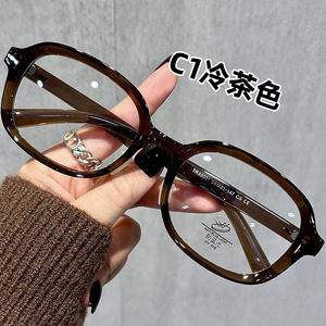 Lunettes de vue ovales pour femmes et hommes avec verres PC bloquant la lumière bleue, unisexe, grandes montures, fabriquées à Taizhou - Product Image 1