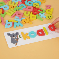 Tarjetas de Ejercicios de Ortografía Personalizadas, Bloques de Alfabeto, Juegos de Mesa de Rompecabezas de Emparejamiento, Juguetes Educativos de Aprendizaje para Niños y Niñas