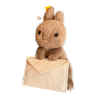 Peluche Jelly Cat Messenger Bunny, poupée mignonne, cadeau de vacances pour célébrités d'Internet, vente en gros transfrontalière